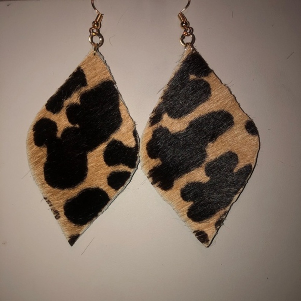 Cheetah Print Earrings - Picture 2 of 3